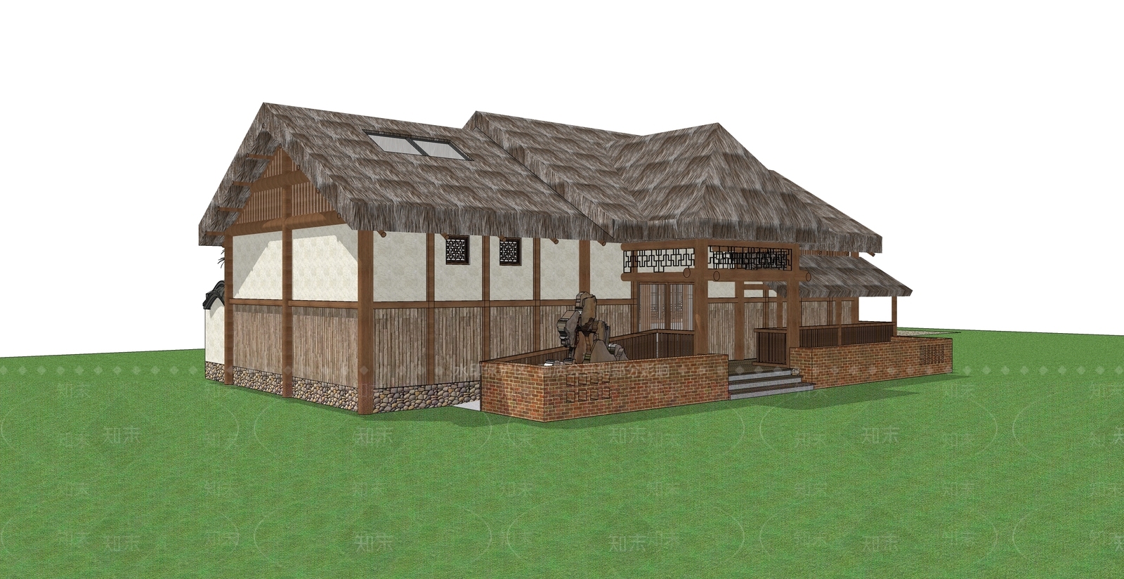 新中式公共卫生间SU模型下载【ID:1164520399】