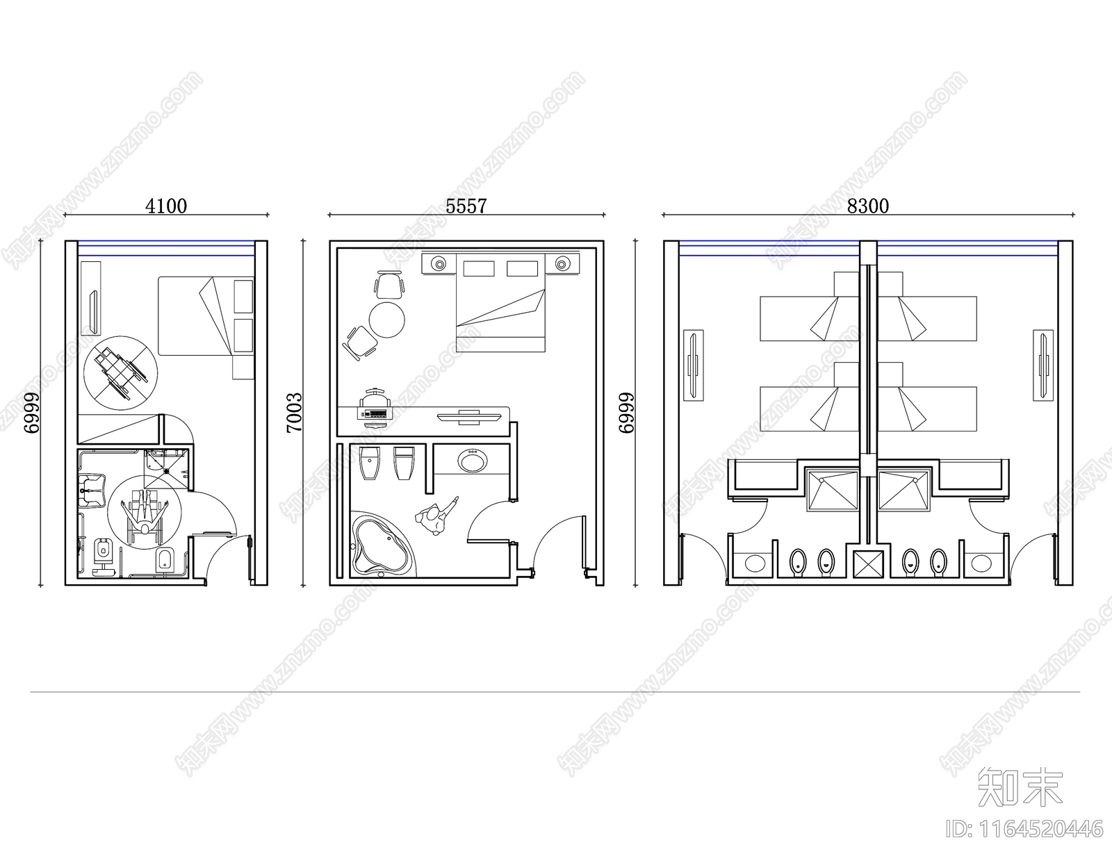 现代酒店施工图下载【ID:1164520446】