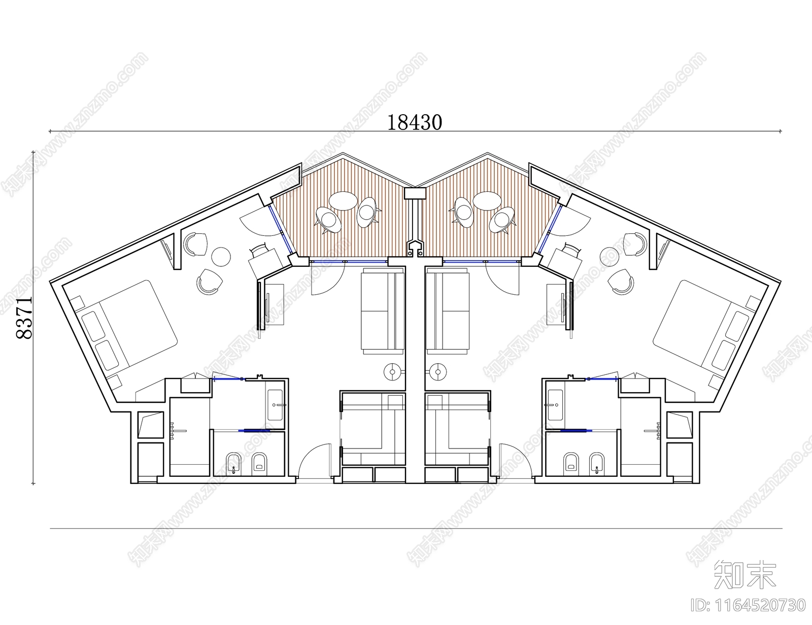 现代酒店施工图下载【ID:1164520730】