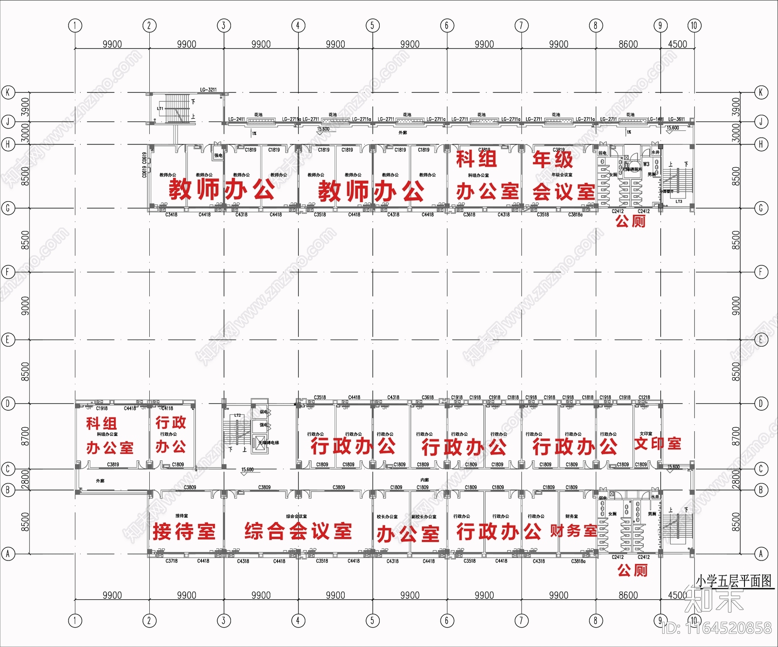 现代学校建筑cad施工图下载【ID:1164520858】