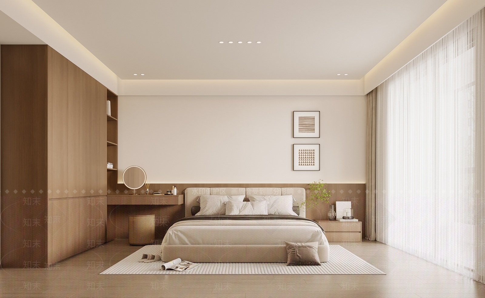 木质梳妆台梳妆台3D模型下载【ID:1227490728】