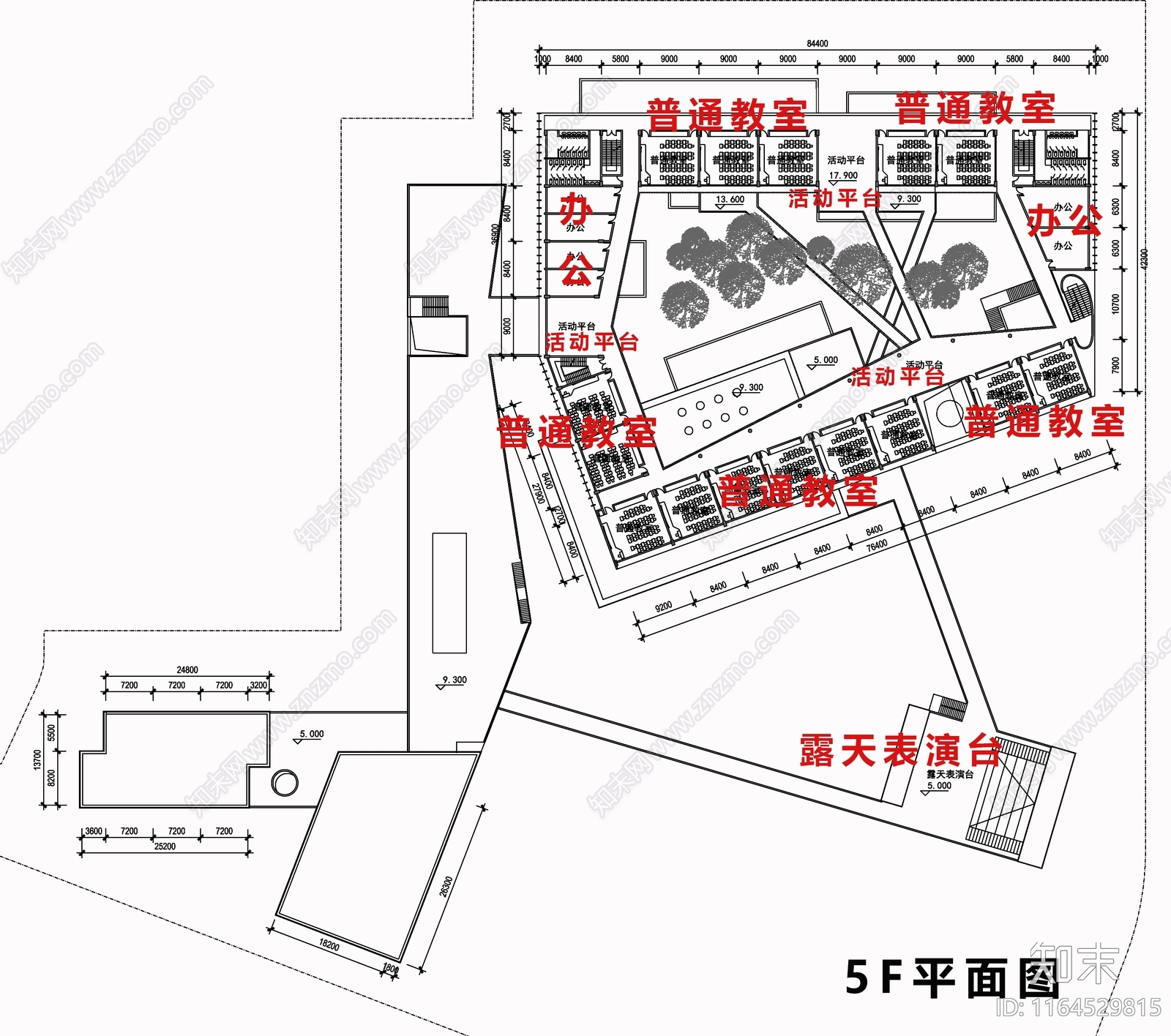 现代学校建筑cad施工图下载【ID:1164529815】