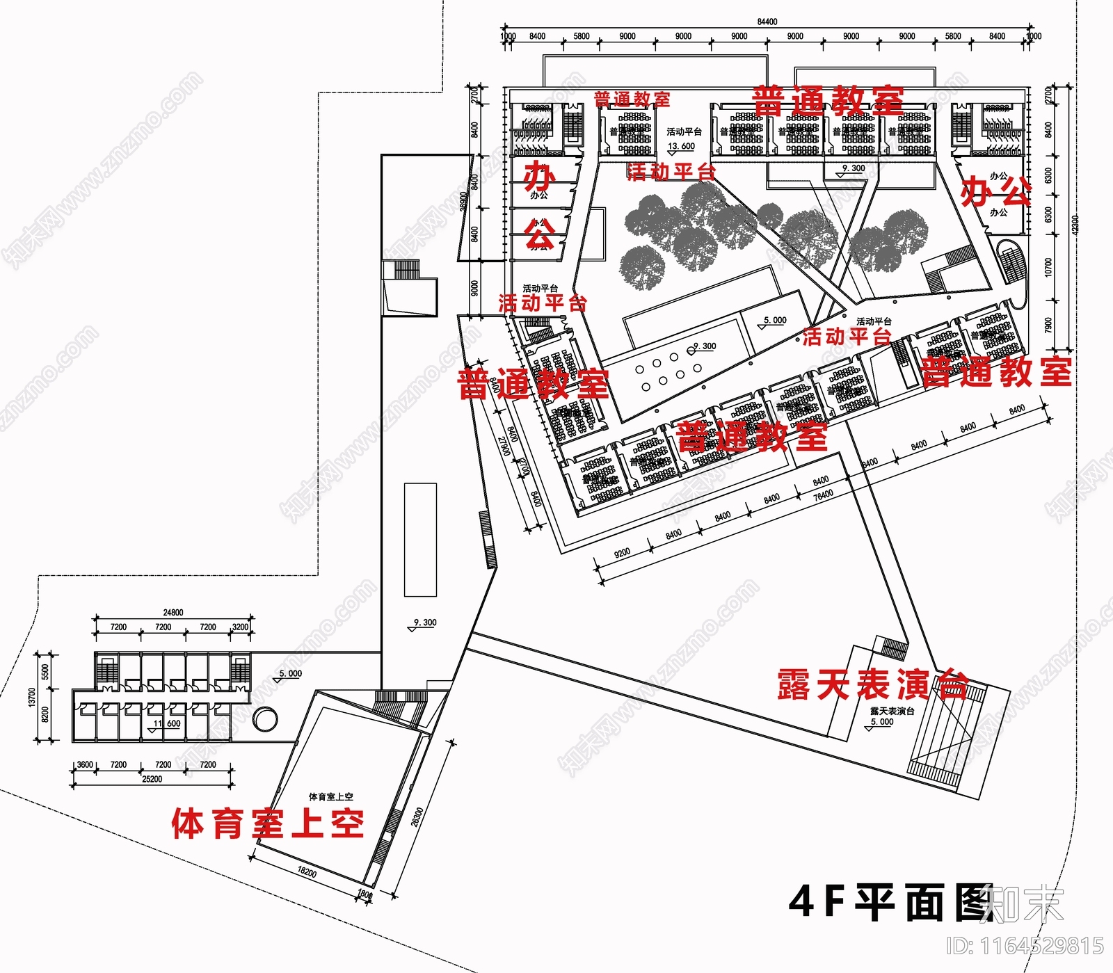 现代学校建筑cad施工图下载【ID:1164529815】