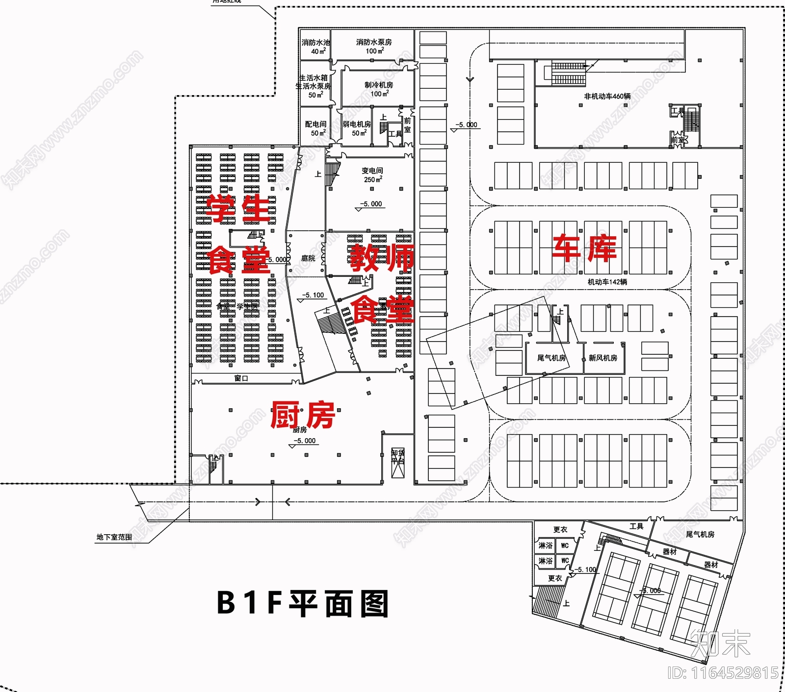 现代学校建筑cad施工图下载【ID:1164529815】