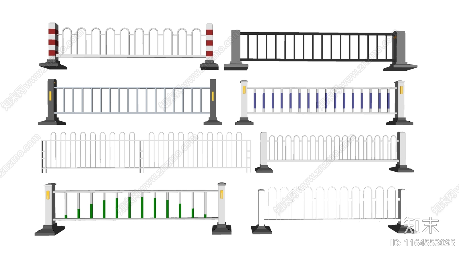 现代围栏护栏SU模型下载【ID:1164553095】