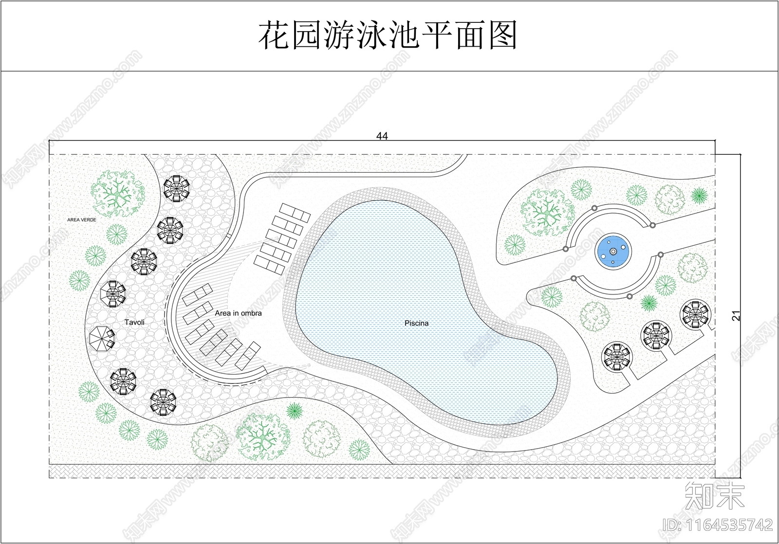 景观平面图cad施工图下载【ID:1164535742】