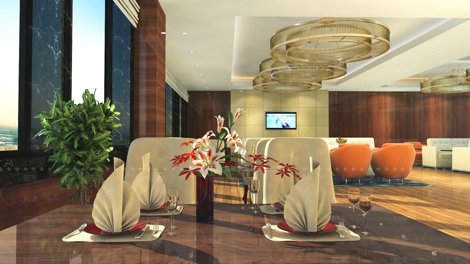 现代茶餐厅3D模型下载【ID:1164546305】