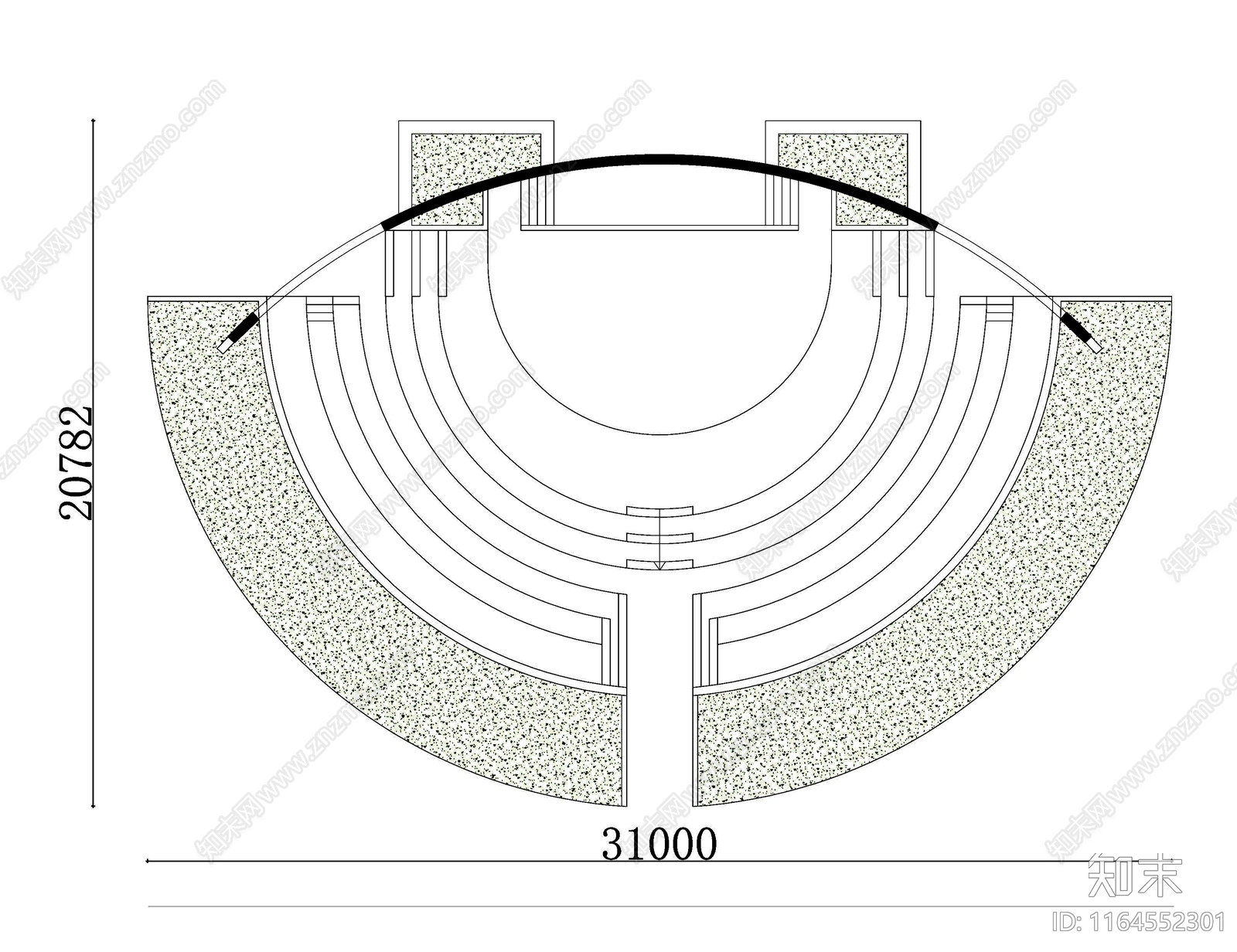 现代剧院施工图下载【ID:1164552301】