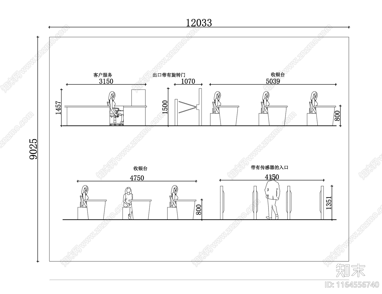 现代其他商业空间cad施工图下载【ID:1164556740】