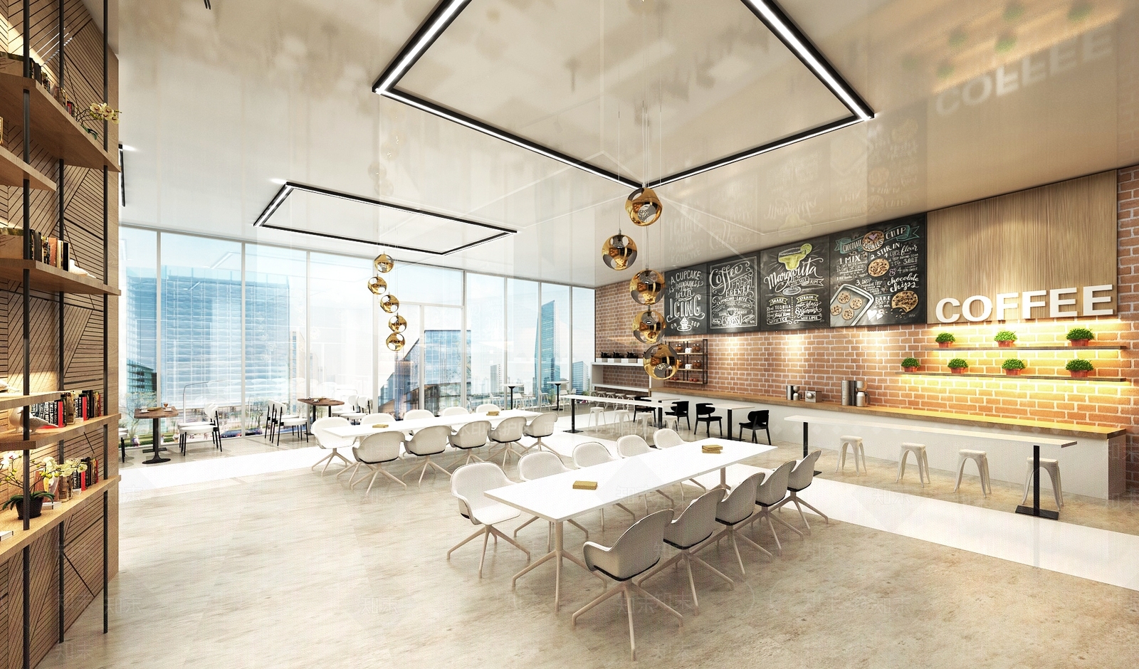 现代咖啡厅3D模型下载【ID:1164557691】