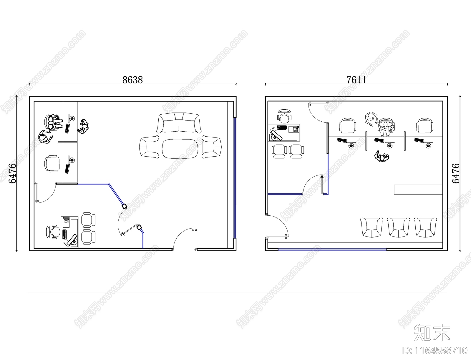 现代其他商业空间cad施工图下载【ID:1164558710】