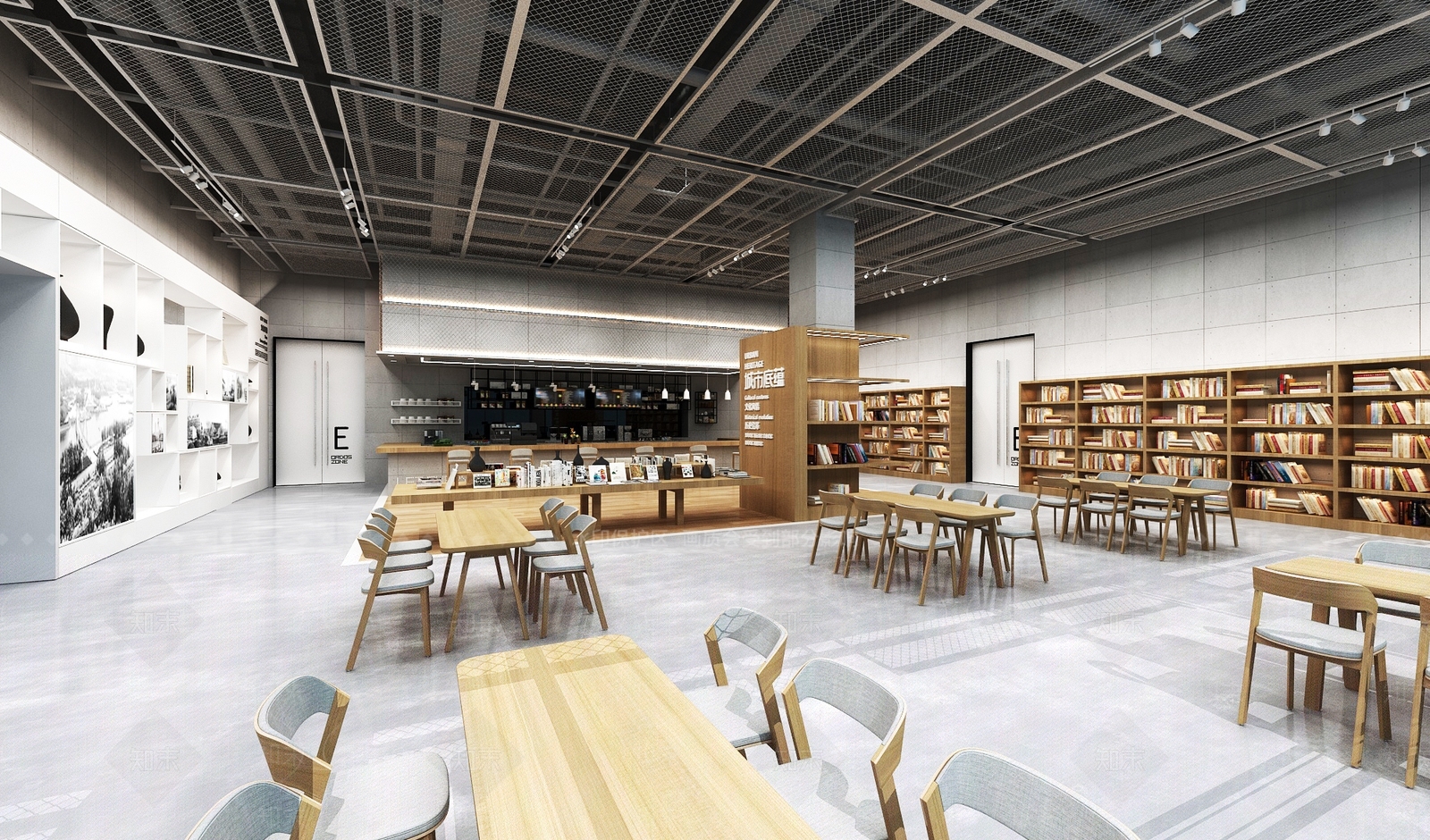 现代咖啡厅3D模型下载【ID:1164560594】