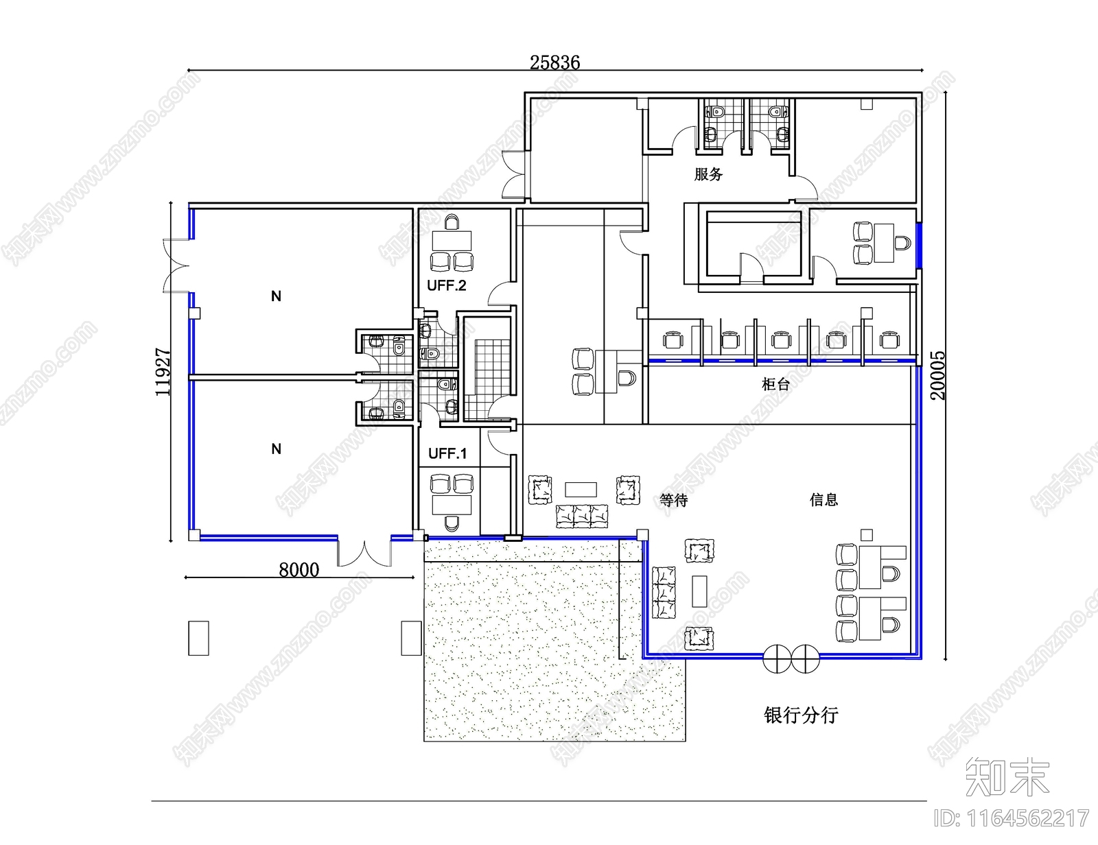 现代其他商业空间cad施工图下载【ID:1164562217】