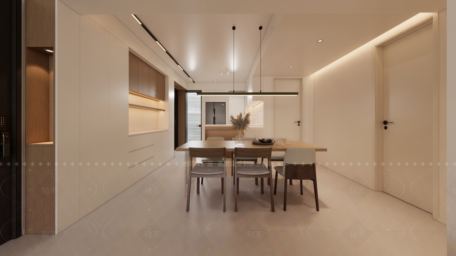 现代家居餐厅SU模型下载【ID:1215962695】