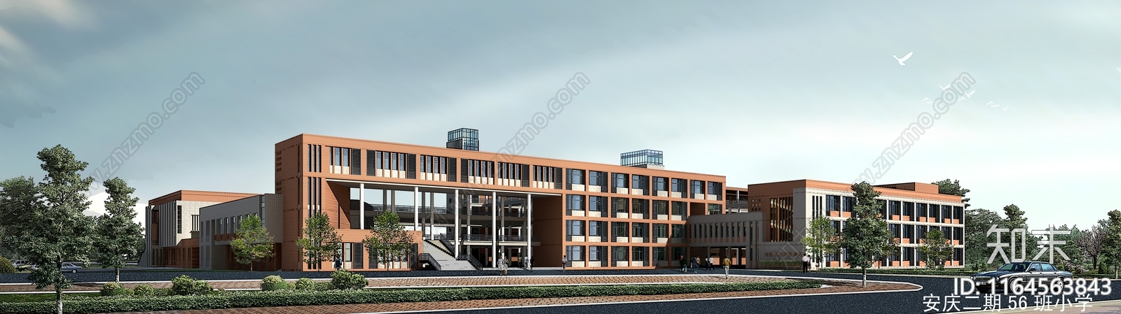 现代学校建筑cad施工图下载【ID:1164563843】