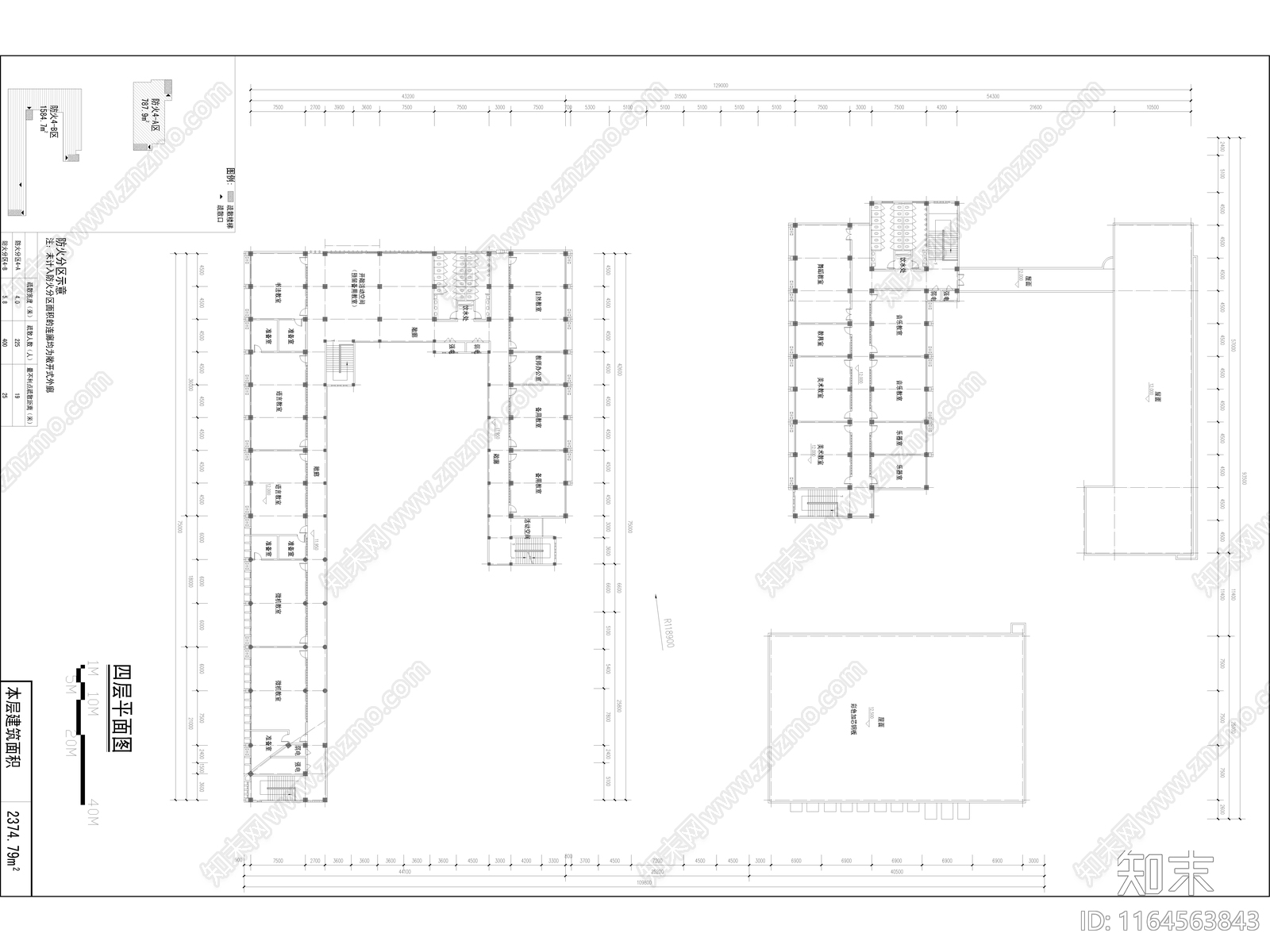 现代学校建筑cad施工图下载【ID:1164563843】