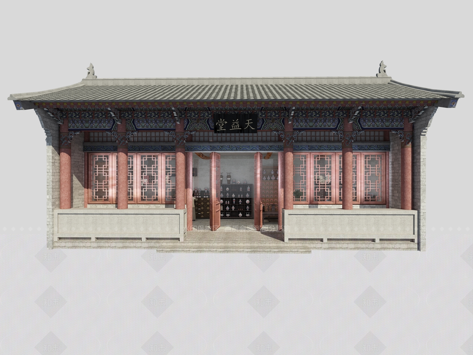 中式药房3D模型下载【ID:1164565023】