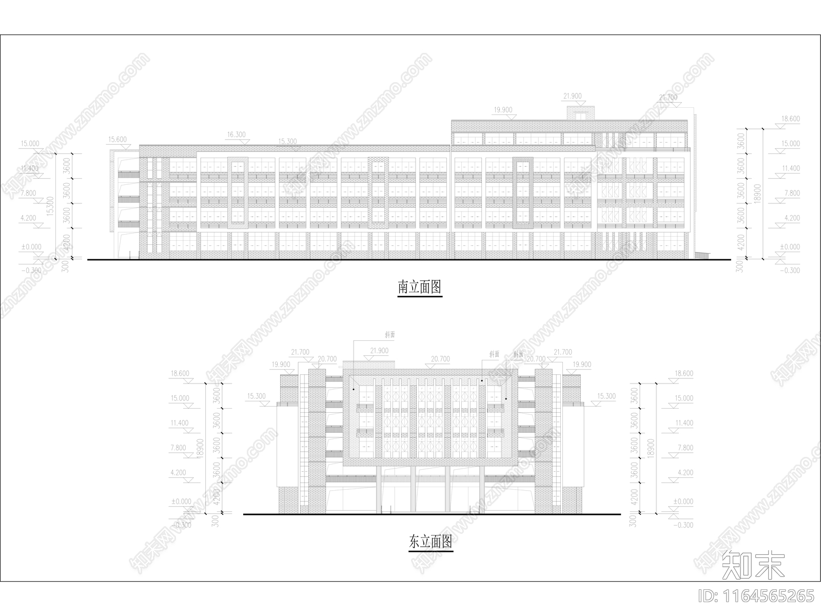 现代学校建筑cad施工图下载【ID:1164565265】