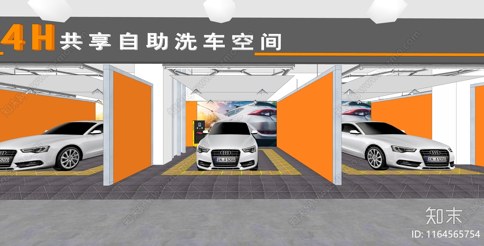 现代汽车4S店SU模型下载【ID:1164565754】