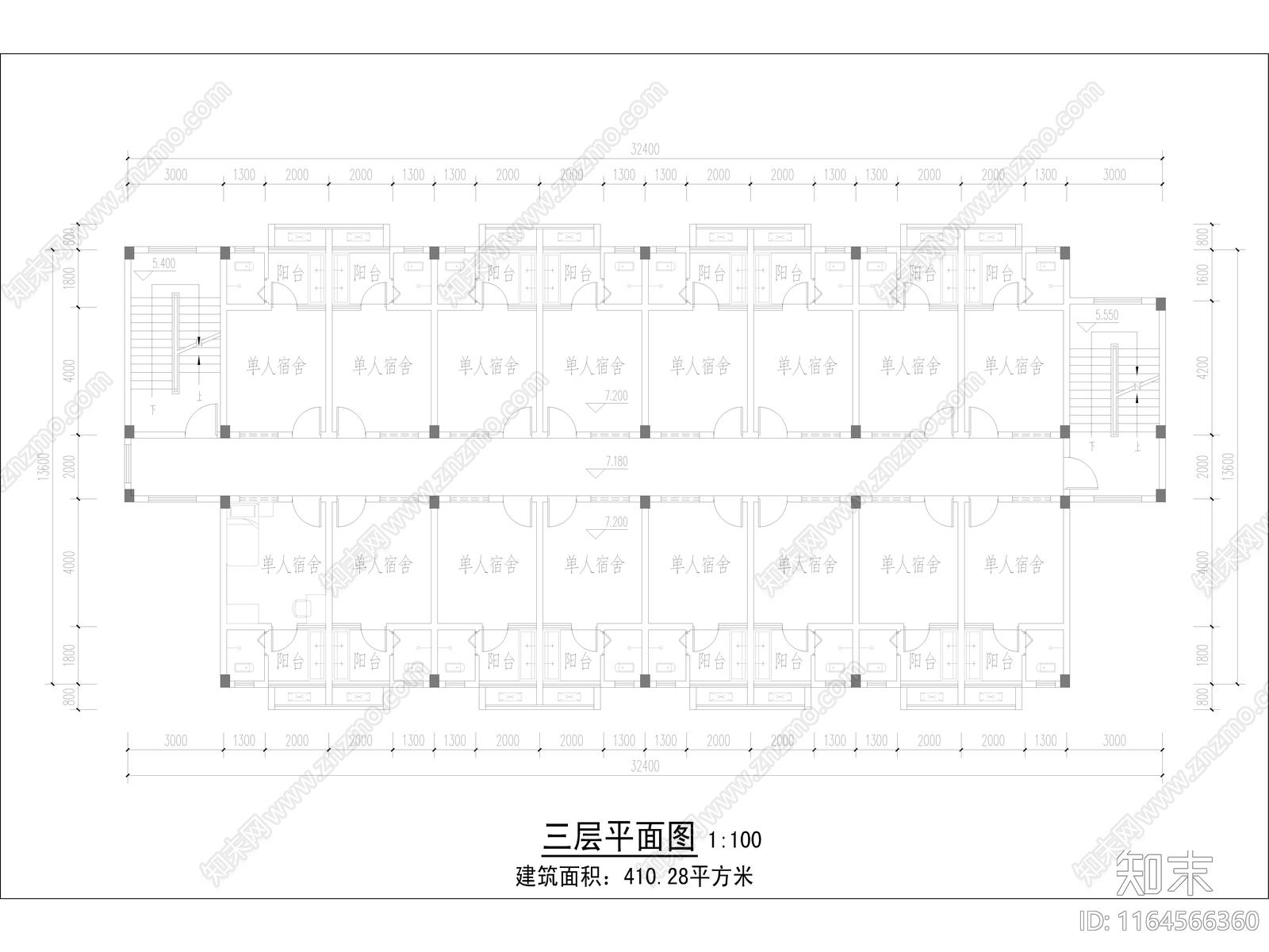 现代学校建筑cad施工图下载【ID:1164566360】