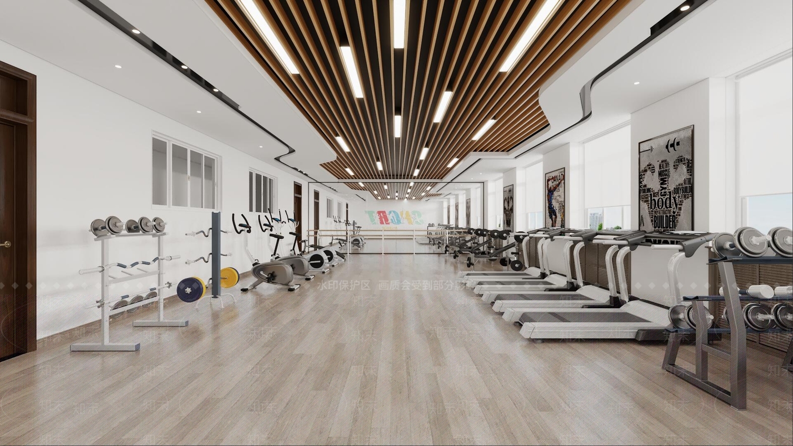 现代健身房3D模型下载【ID:1164567955】