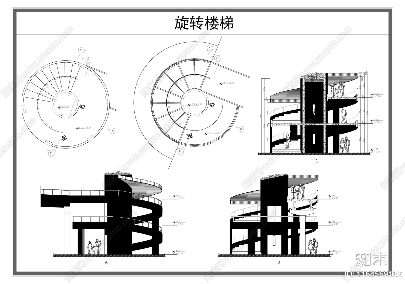 现代栏杆施工图下载【ID:1164569162】