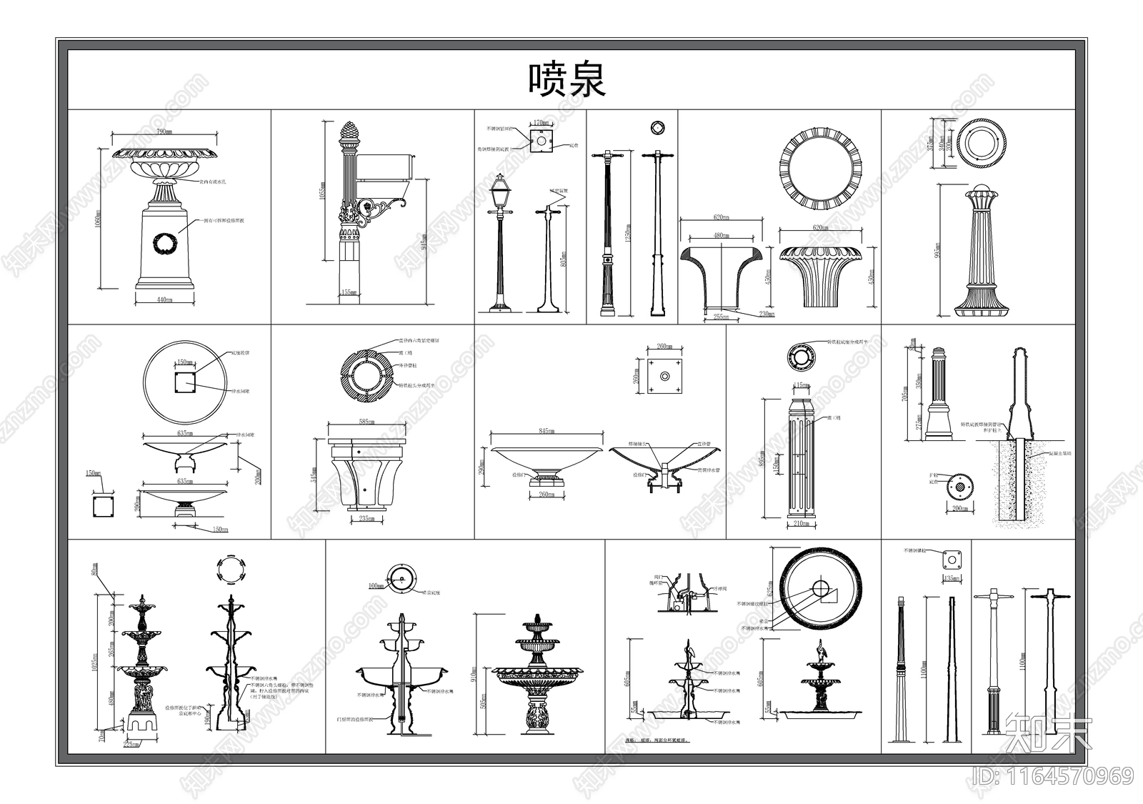 现代欧式工装图库施工图下载【ID:1164570969】