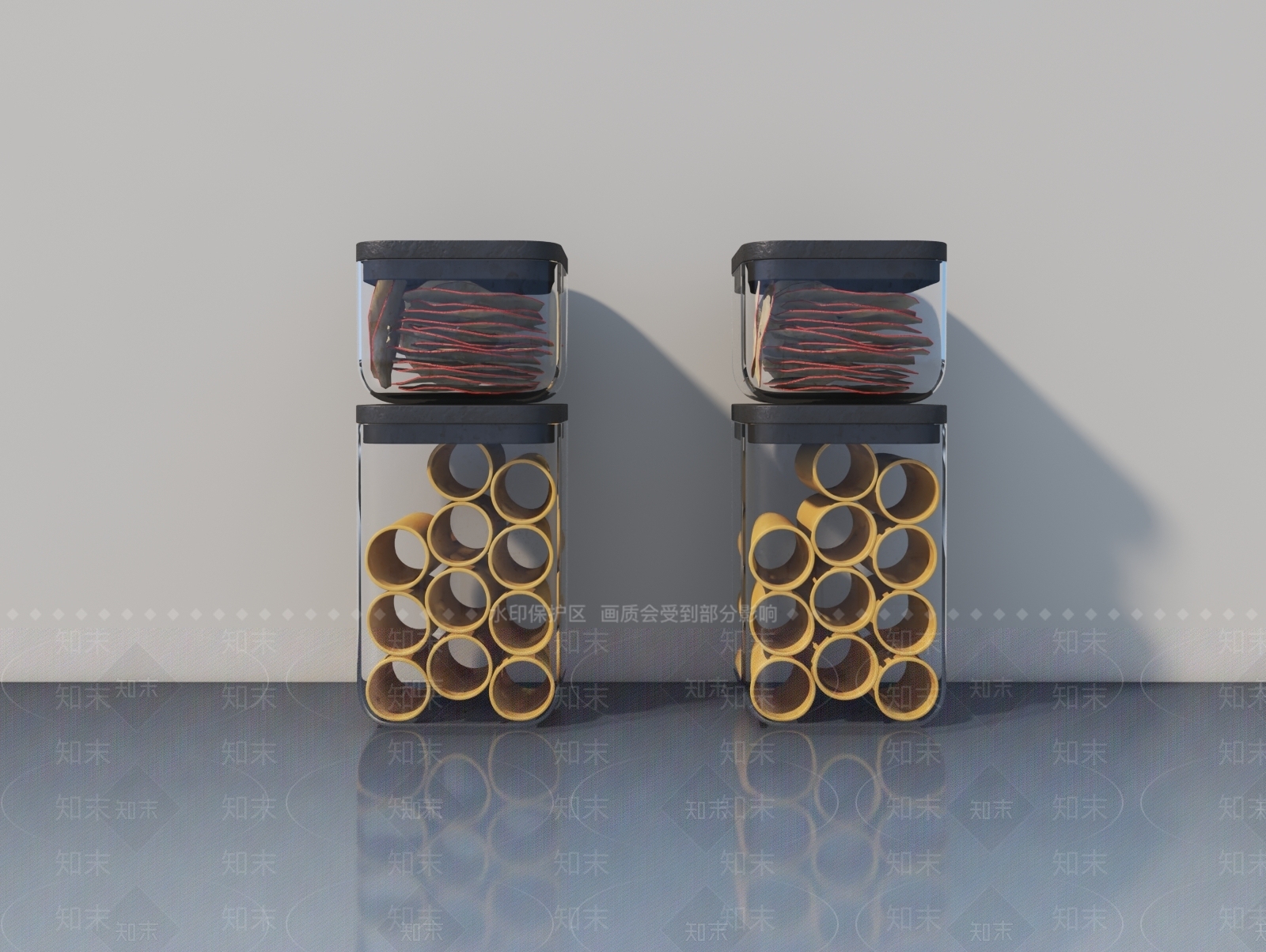 新中式现代摆件组合3D模型下载【ID:1164596029】