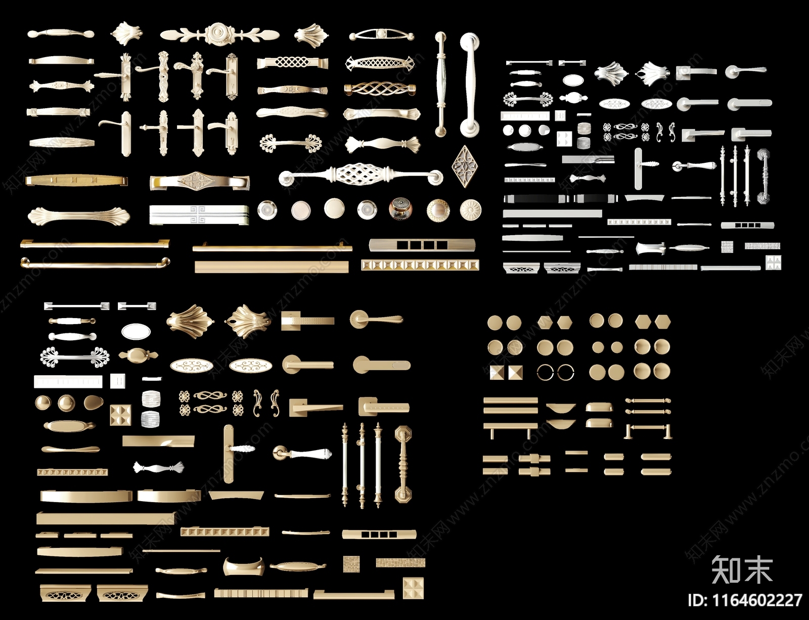 现代拉手3D模型下载【ID:1164602227】