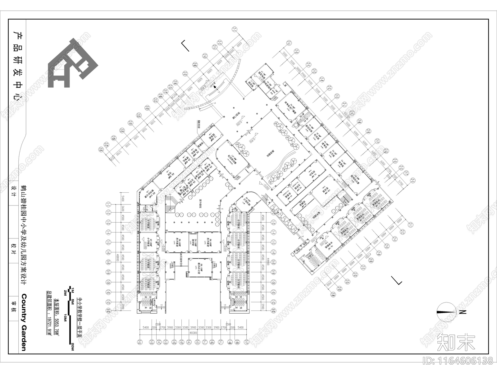 现代学校建筑cad施工图下载【ID:1164606138】