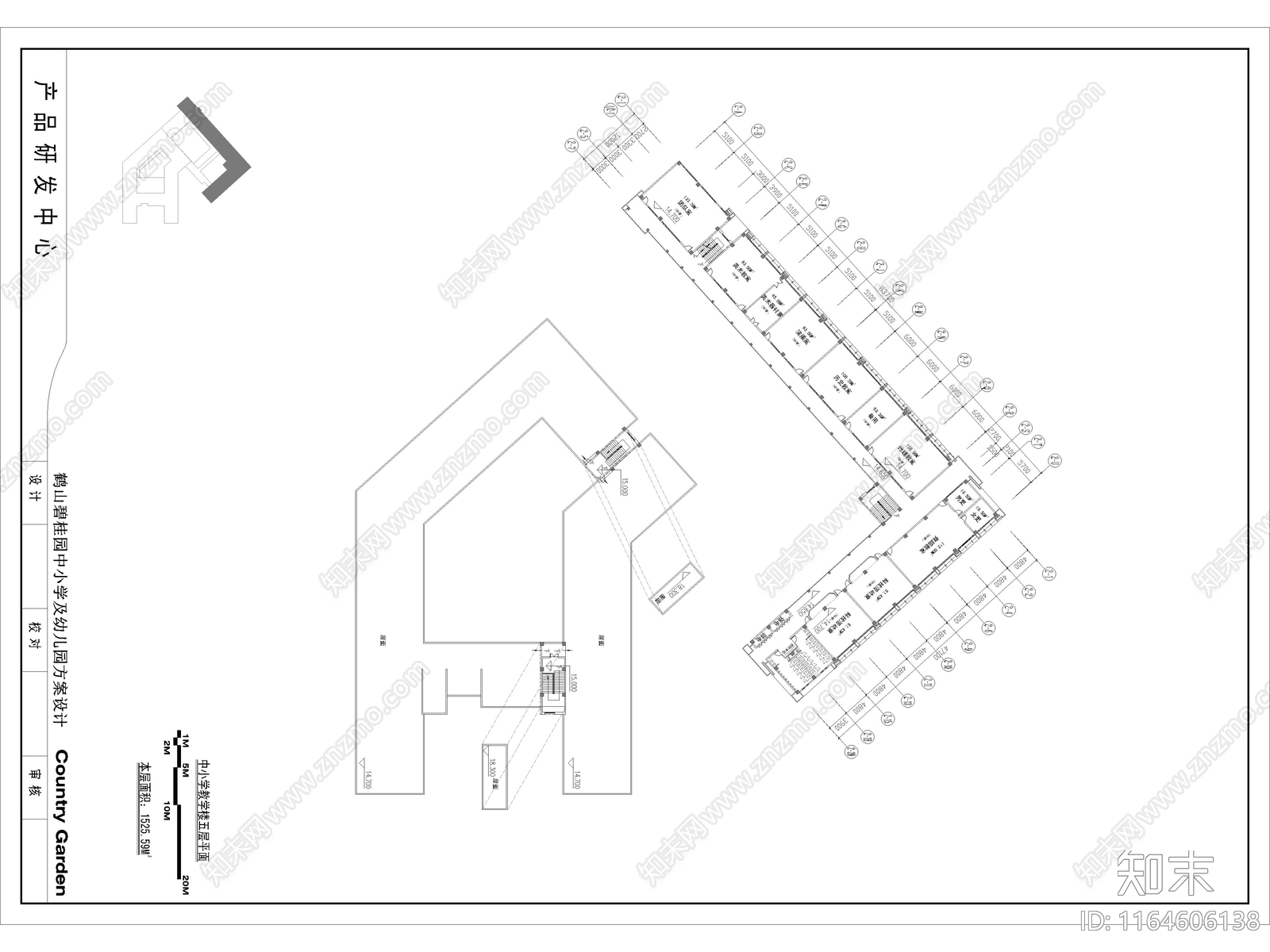 现代学校建筑cad施工图下载【ID:1164606138】