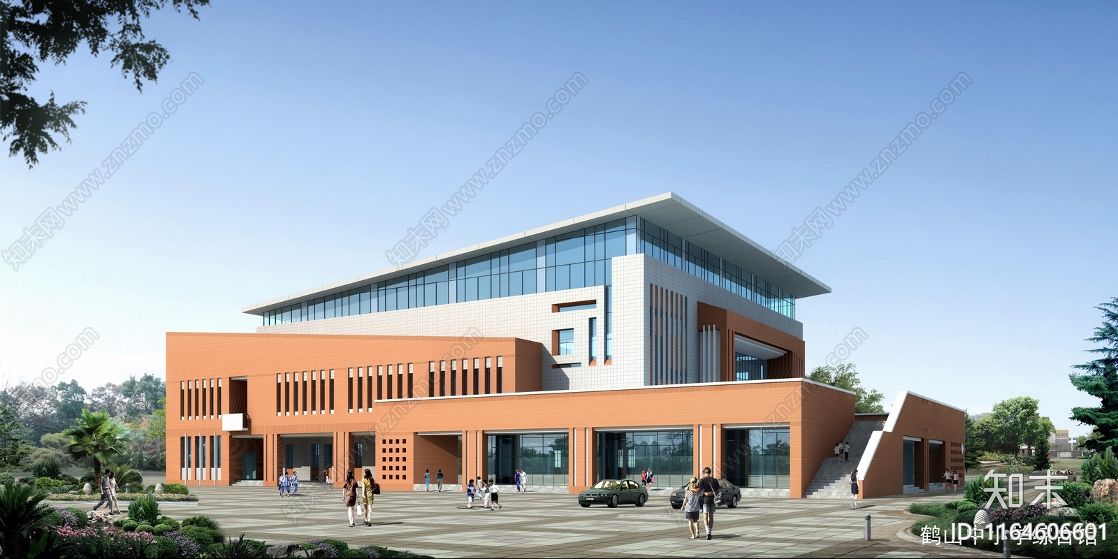 现代学校建筑cad施工图下载【ID:1164606601】