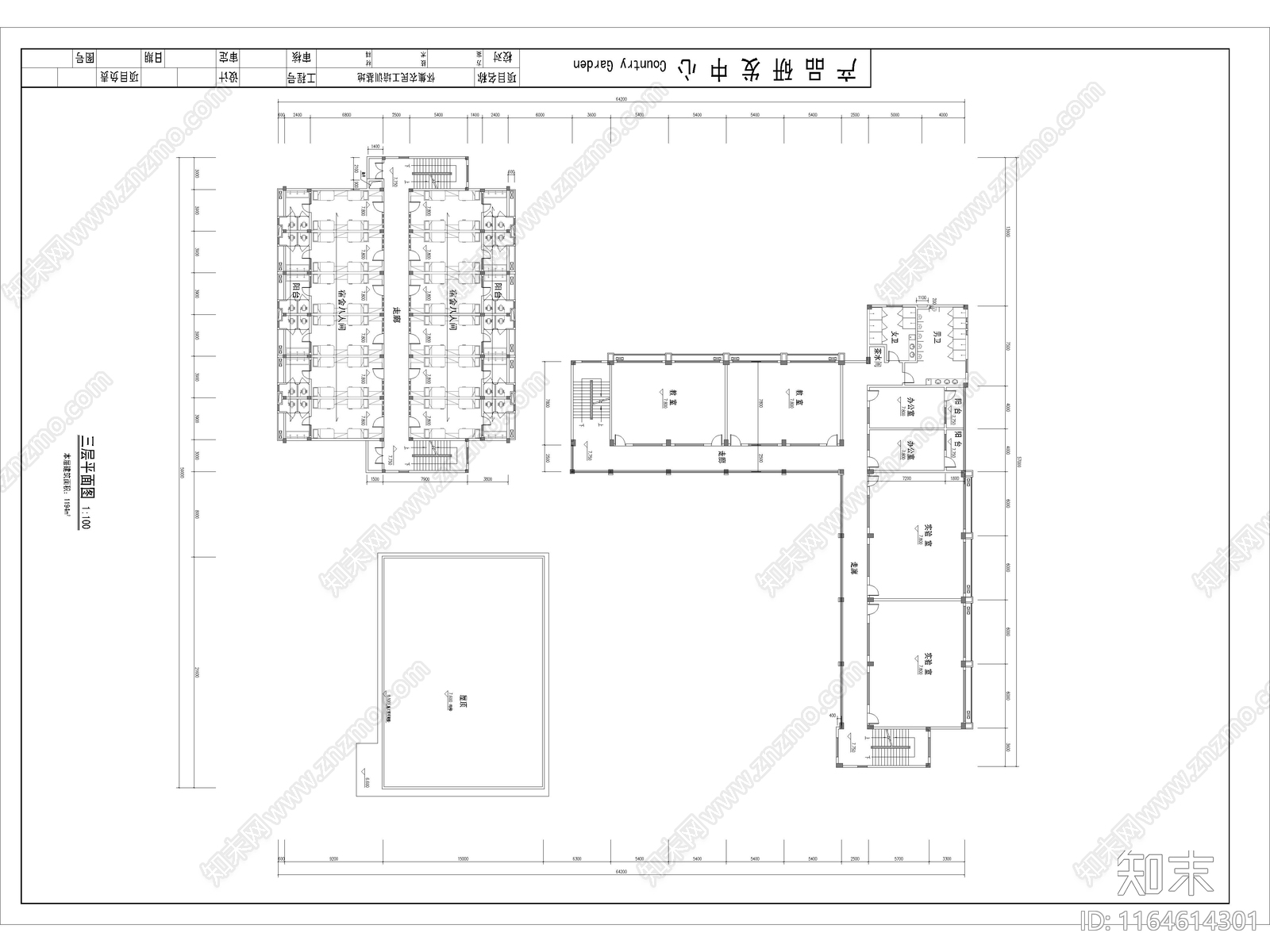 现代学校建筑cad施工图下载【ID:1164614301】