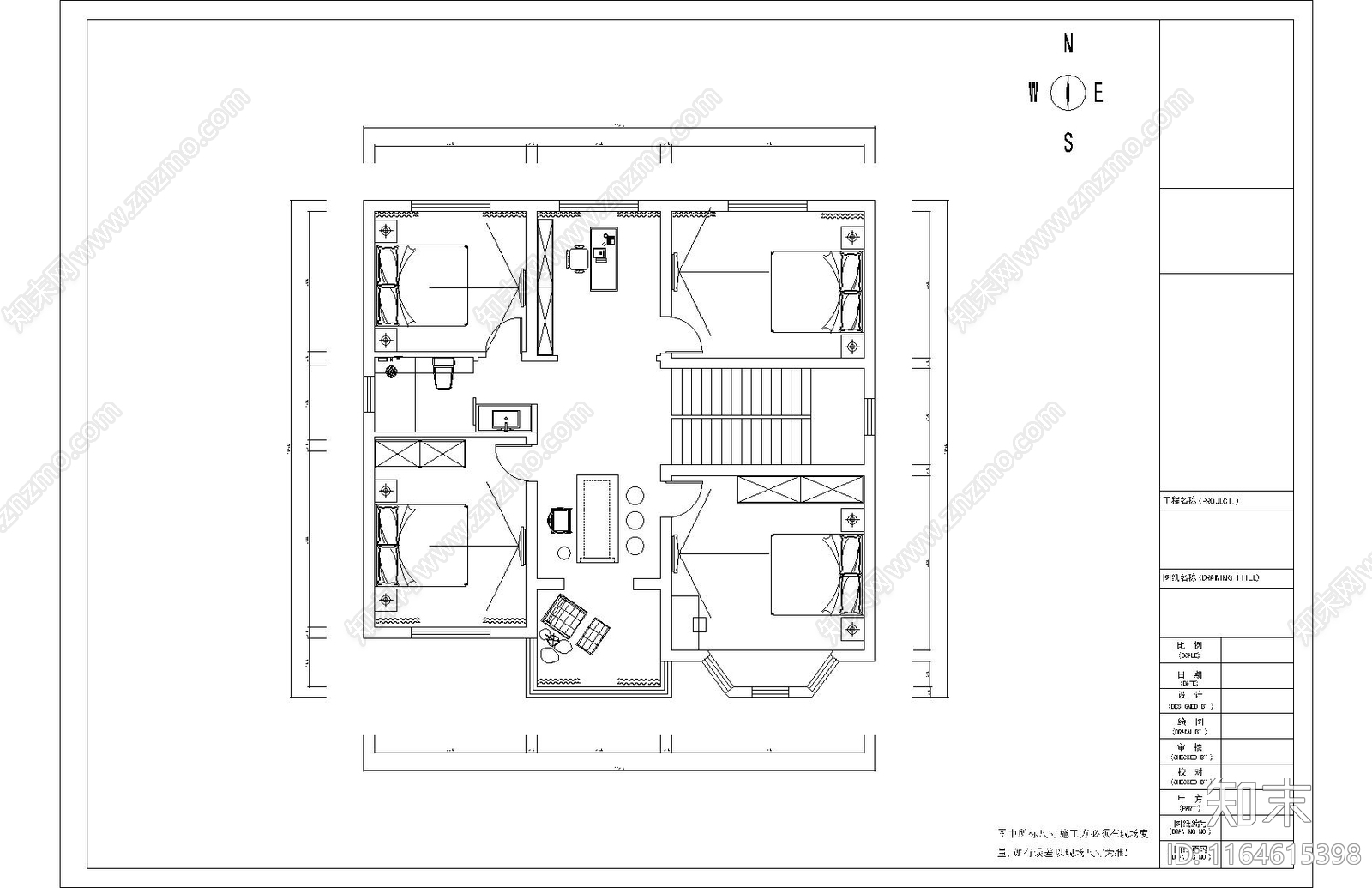 现代整体家装空间cad施工图下载【ID:1164615398】