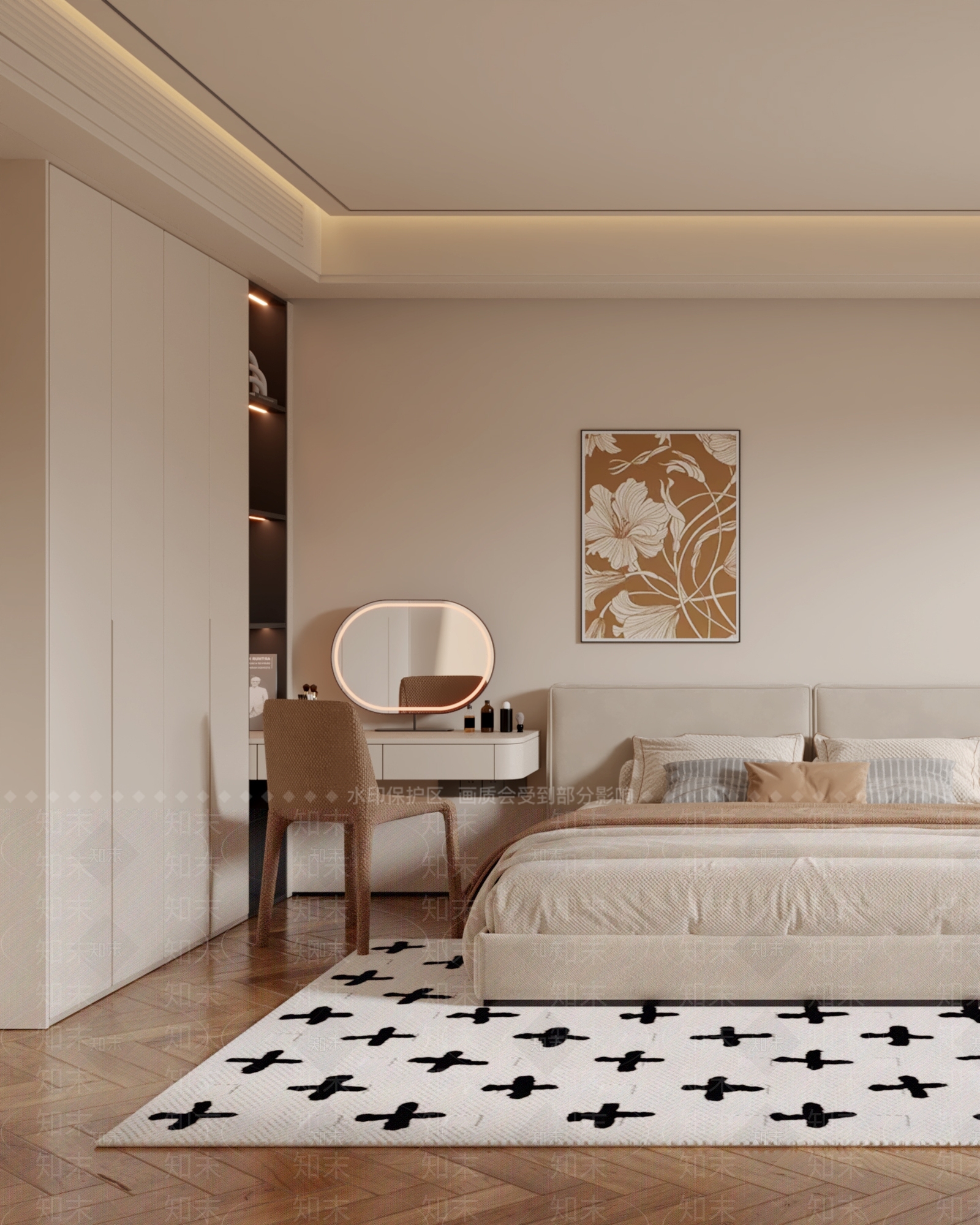 悬浮梳妆台梳妆台3D模型下载【ID:1227550226】