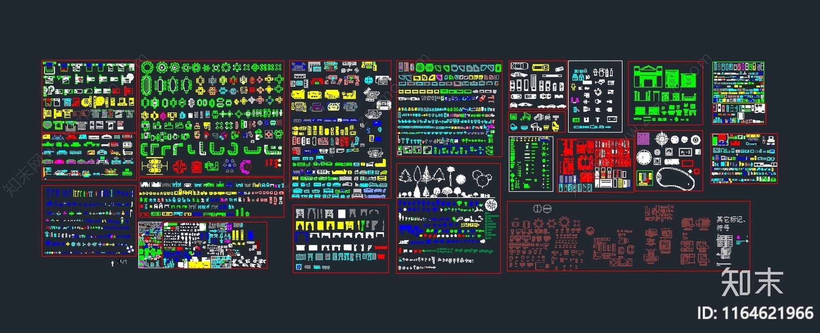 现代整体家装空间cad施工图下载【ID:1164621966】