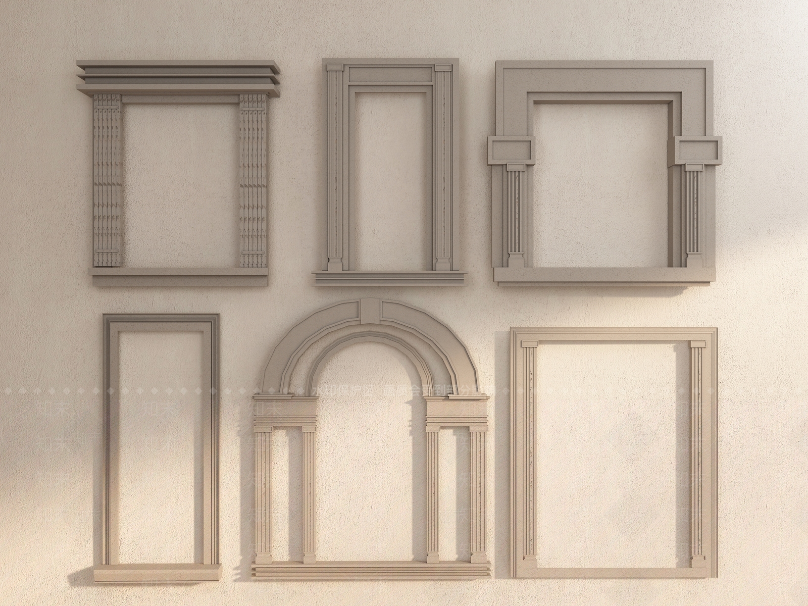 欧式复古线条3D模型下载【ID:1164622472】