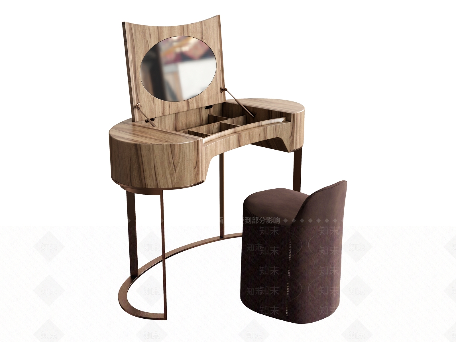 北欧梳妆台SU模型下载【ID:1164623358】
