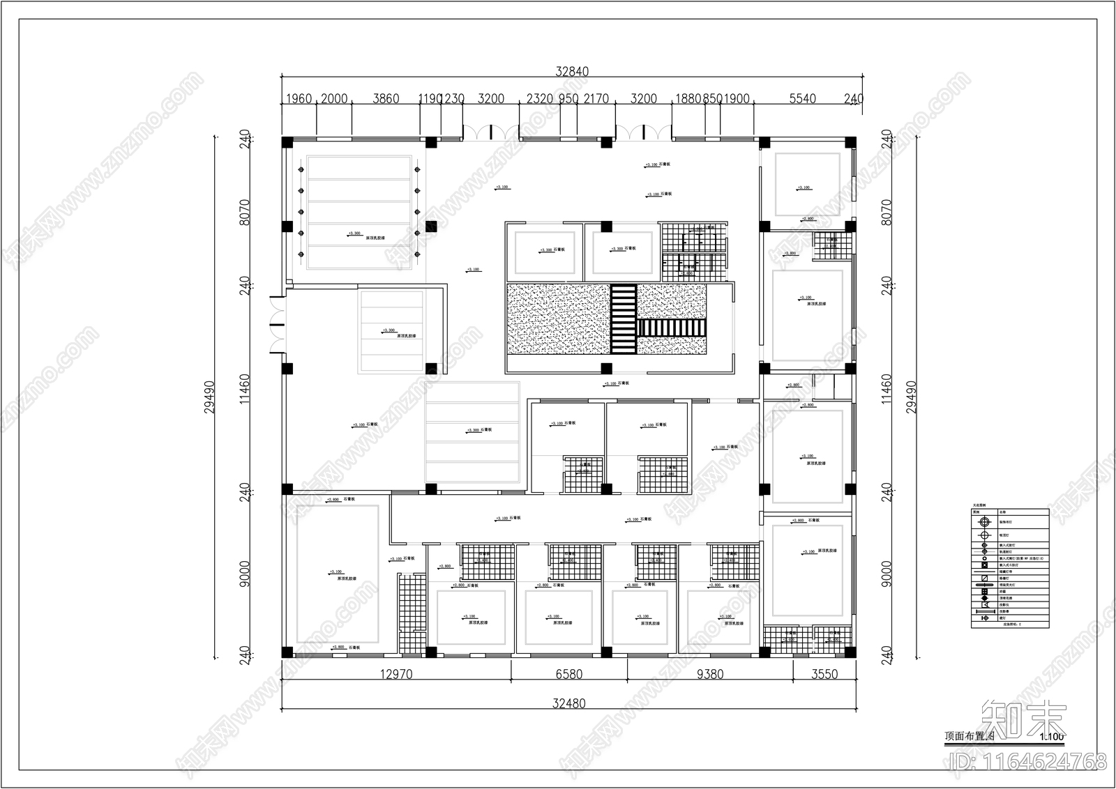 新中式民宿cad施工图下载【ID:1164624768】