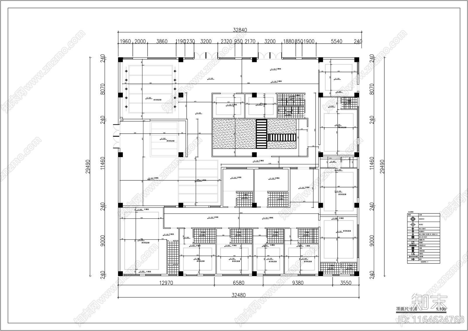 新中式民宿cad施工图下载【ID:1164624768】