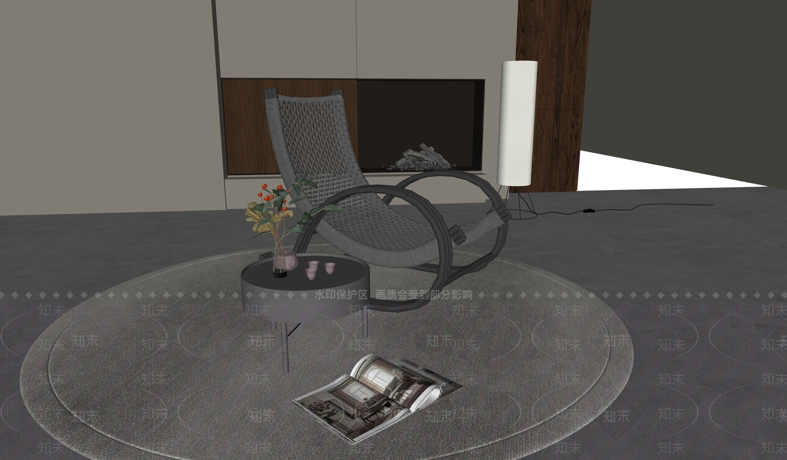 躺椅SU模型下载【ID:1164630333】
