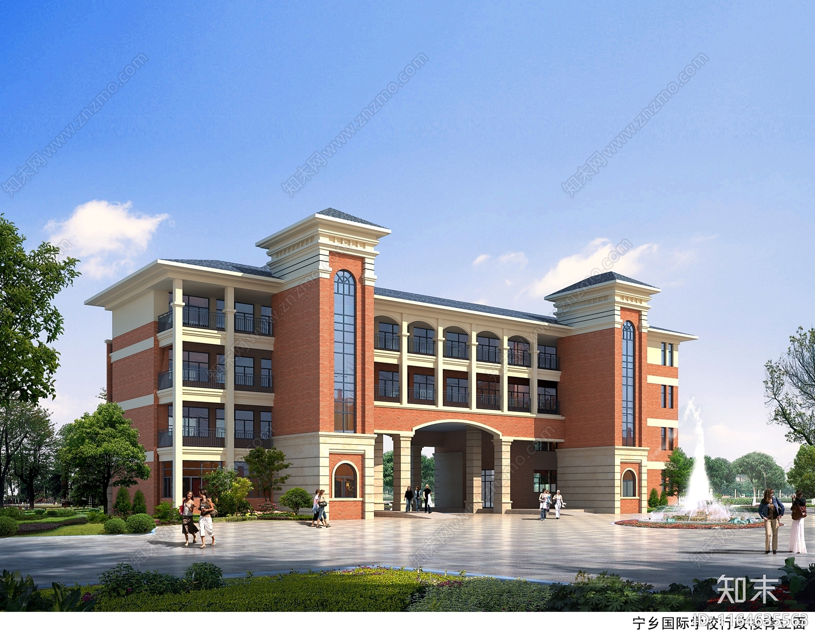 复古学校建筑cad施工图下载【ID:1164635563】