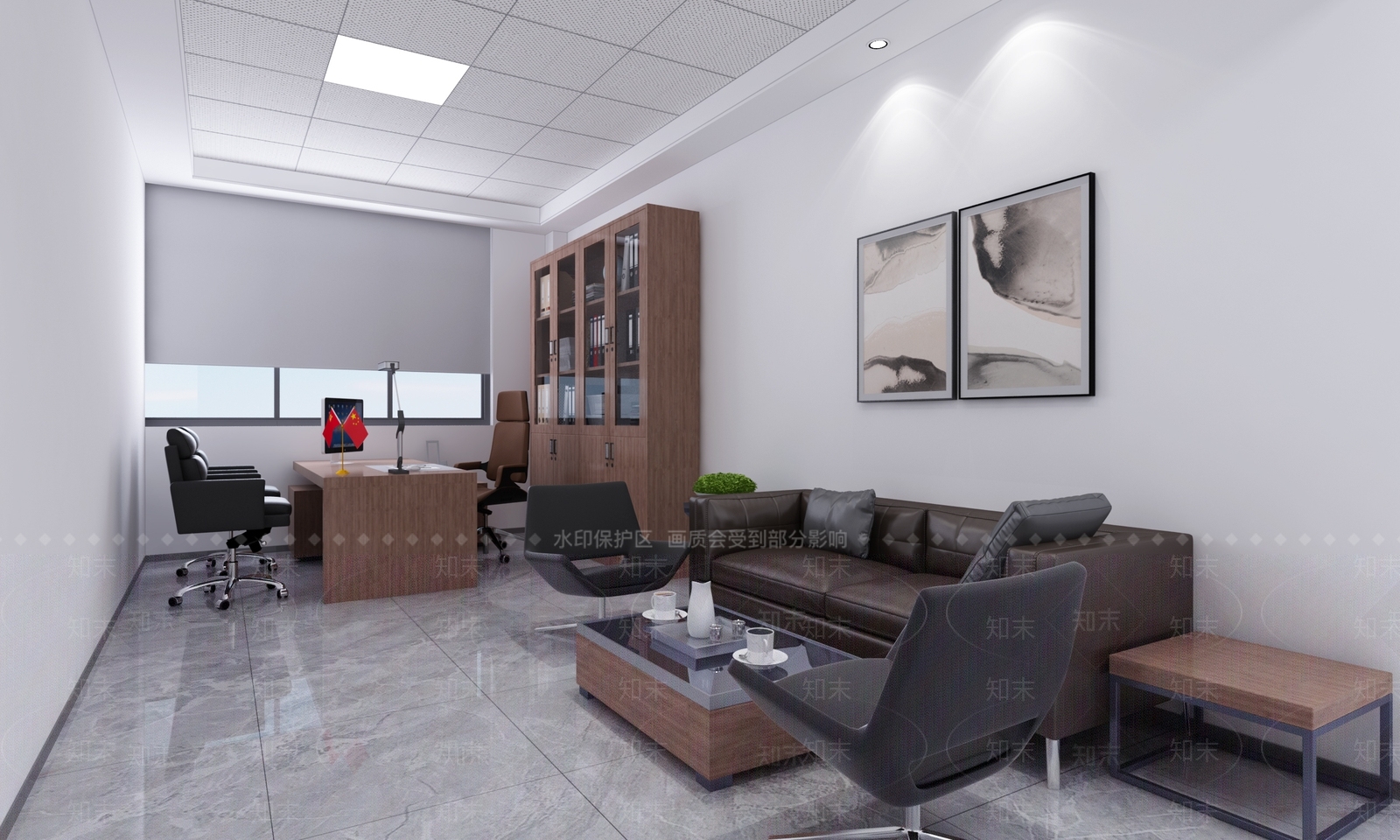 现代会议室3D模型下载【ID:1164652502】
