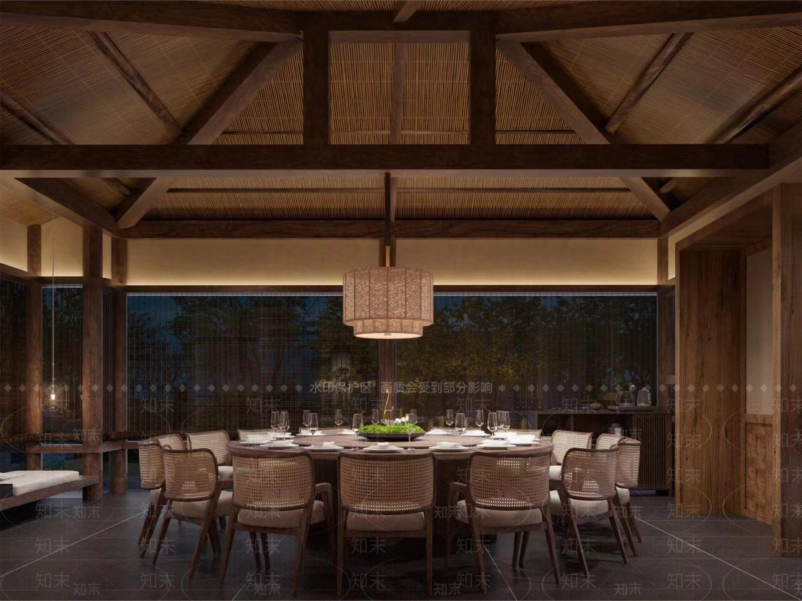 新中式其他餐饮空间3D模型下载【ID:1164652554】