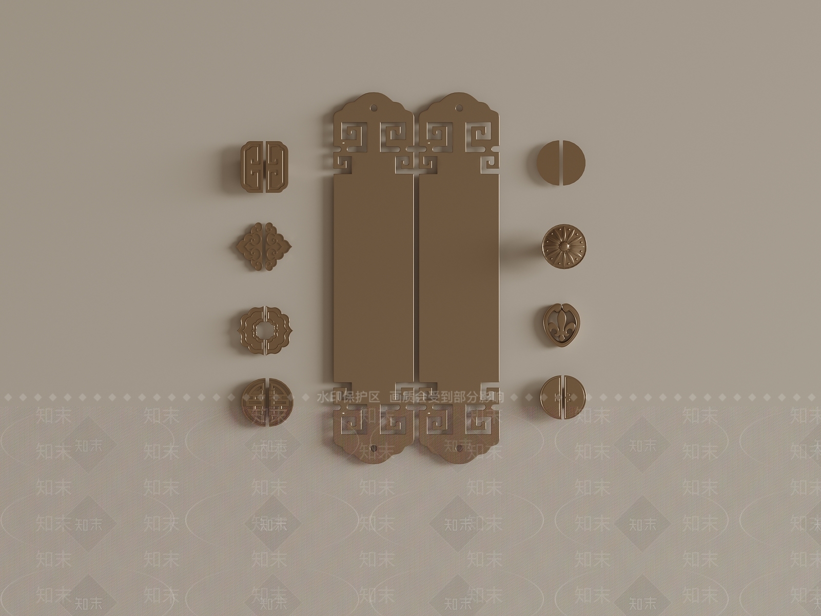 现代门把手SU模型下载【ID:1164655188】