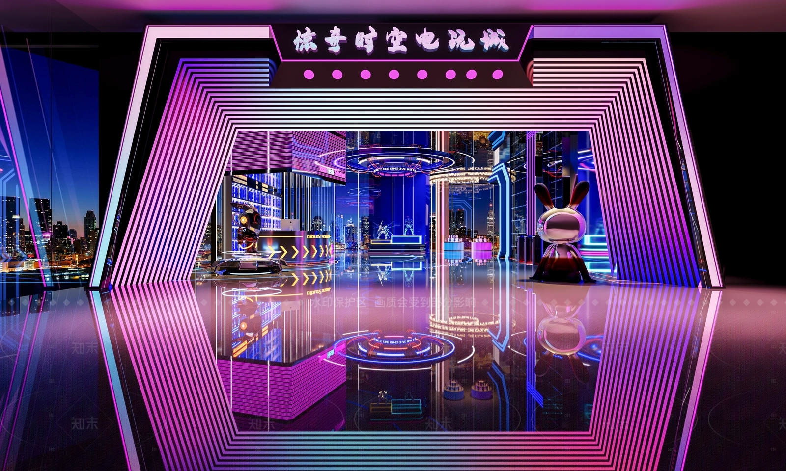 现代科技展厅3D模型下载【ID:1214634357】