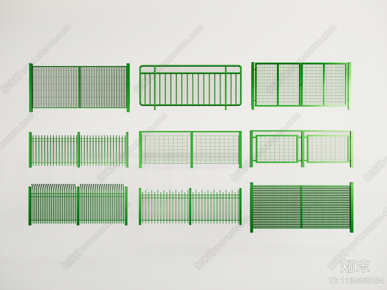 现代围栏护栏SU模型下载【ID:1164660164】