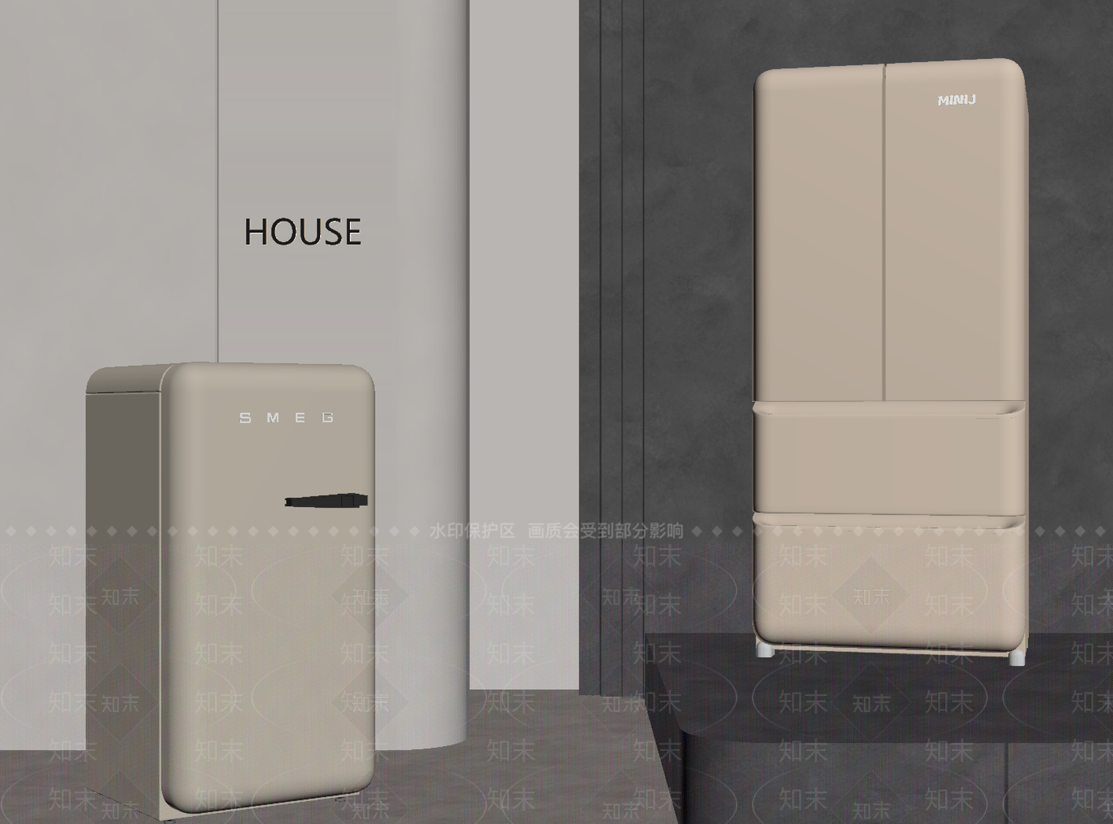 冰箱SU模型下载【ID:1164660641】