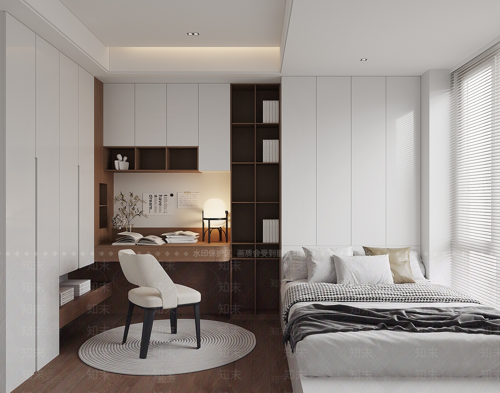 现代榻榻米卧室3D模型下载【ID:1164662677】