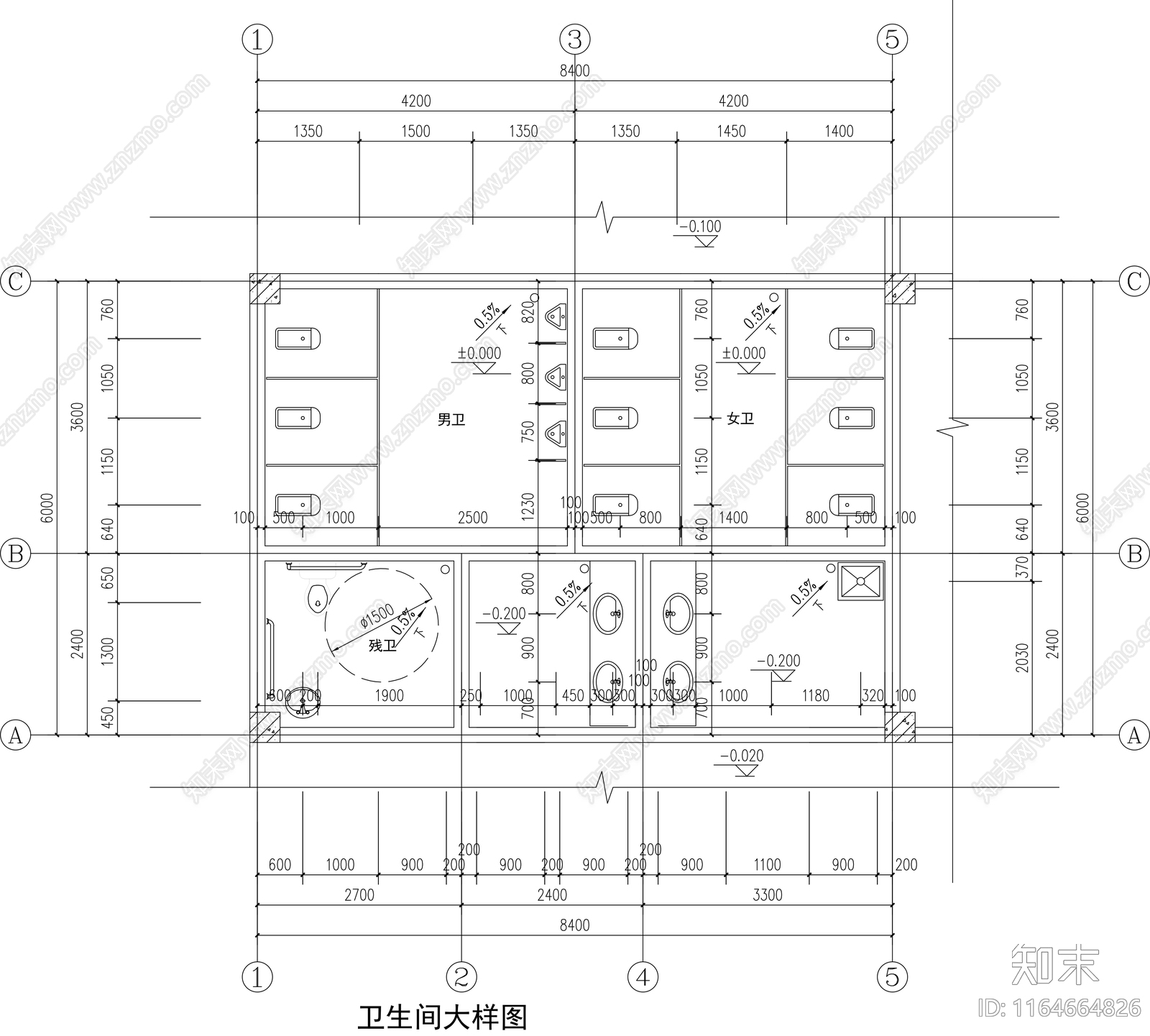 现代公厕施工图下载【ID:1164664826】